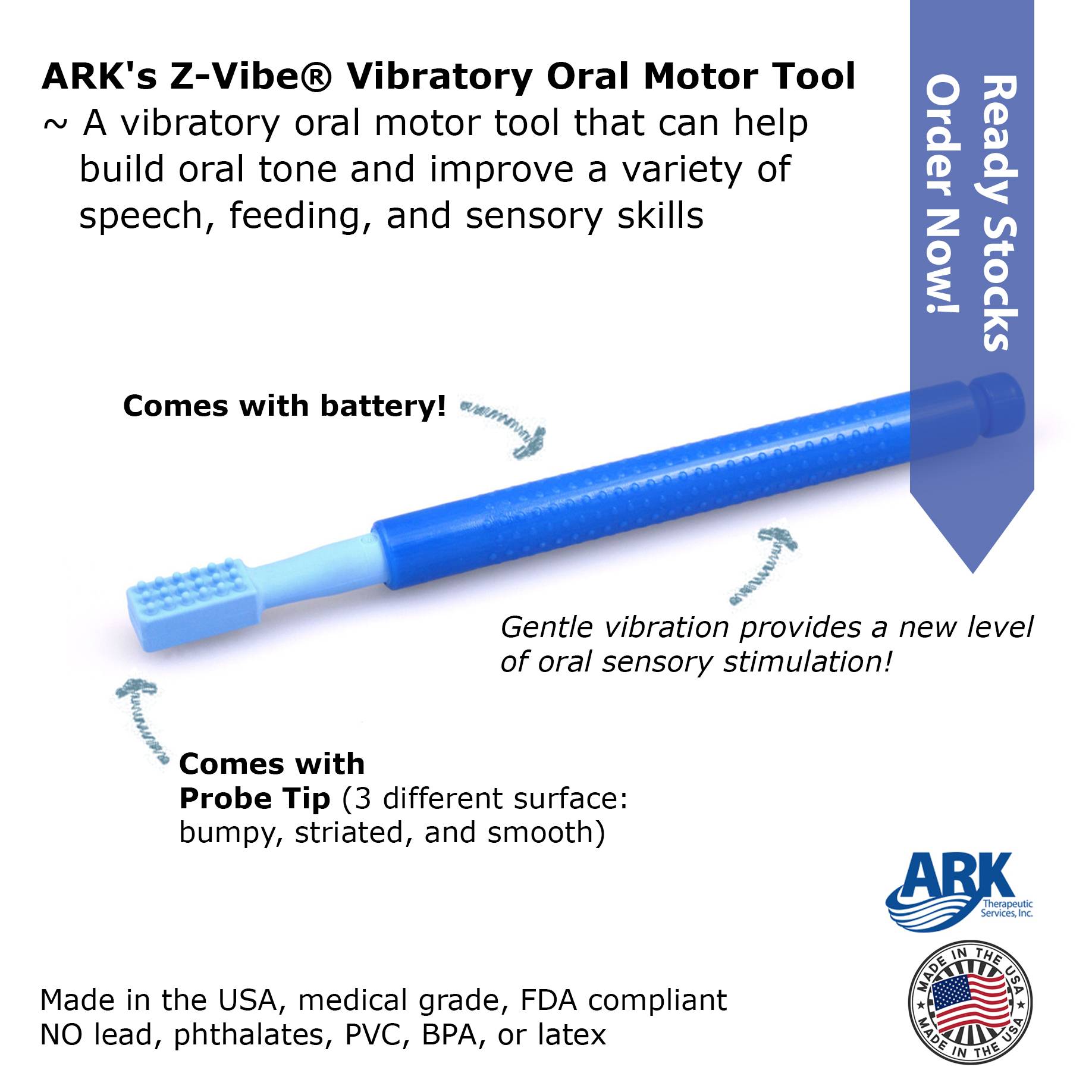 ARK's Z-Vibe® Vibratory Oral Motor Tool | Herculife Malaysia